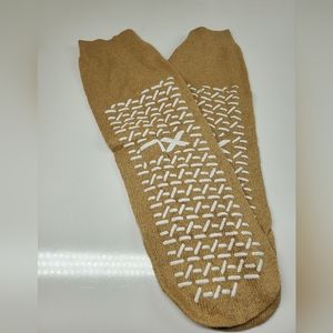 Beige Tan Grip House Socks